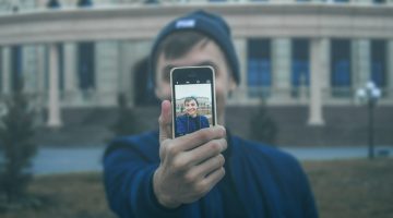 Person taking a photo of them self.